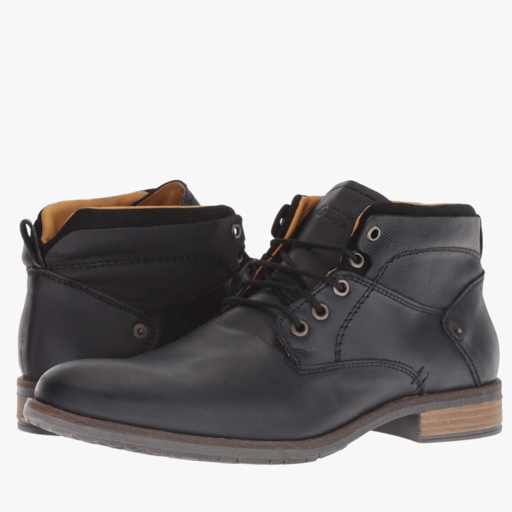 GBX Pinewood Mens Black Leather Lace Up Work Boots
 Oxford Ankle Boots‎ Size 10